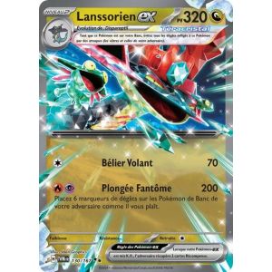 Carte Pok&eacute;mon - Lanssorien Ex - 130/167 Ultra-Rare Mascarade Cr&eacute;pusculaire Sous Sleeve - Choupine50 - Neuf