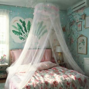 Kal-Dentelle Ciel De Lit Moustiquaire, Princesse Ciel De Lit Pour Fille Décor De Chambre, Blanc/Monoporte - Neuf