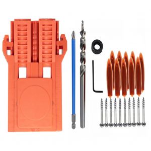 Poche Trou Gabarit Kit, Oblique Punch Positionneur pour le travail du Bois, Goujon Guide Localisateur d'Outils de Perçage - Neuf