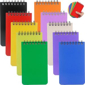Kaxdl-Spirale Petit Carnet De Notes De Poche,10 Pièces A7 Cahier Coloré Bloc Note,Carnet De Poche Mini Notebook To Do List Pour Les Voyages,L'école,Le Travail - Neuf