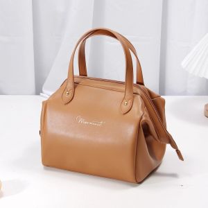 Sac isolant en papier d'aluminium en cuir de mode Sac &agrave; lunch thermique de grande capacit&eacute; pour le voyage de camping Moka Brown - Neuf