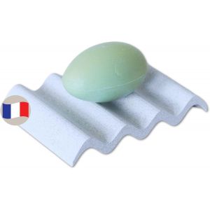 Porte Savon Vague - Fabriqu&eacute; En France Porte Savon Blanc Effet Marbre Id&eacute;al Pour Les Savons Solides - Nettoyage Facile - Salle De Bain Accessoire Accessoire Cuisine Pratique[CHU10500382] - Neuf
