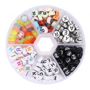 240 Pcs Lettre Perles Acrylique Alphabet Num&eacute;ro Diy Bracelet Collier Bijoux Accessoire Mat&eacute;riaux - Neuf