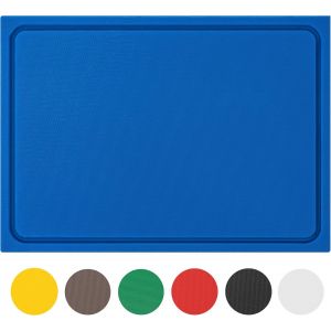 Planche À Découper En Plastique Pe-Hd Rouge, 60x40x2 Cm, Passe Au Lave-Vaisselle, Extra Épaisse, N'abîme Pas Les Couteaux Bac À Jus - Neuf