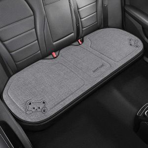 Coussin Voiture Siege En Pur Lin,Coussin De Si&egrave;ge De Voiture,Coussin De Si&egrave;ge Auto Avec Ours De Dessins Anim&eacute;s,Housse De Si&egrave;ge Voiture Auto Antid&eacute;rapant Pour Car Suv(Gris,132x50cm) - Neuf