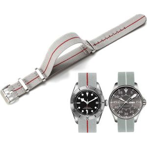Bracelet De Montre Nylon Élastique 18mm 20mm 22mm Nato Style Militaire Balistiques Marine Parachute Réglable Nylon Tressé Tissu Bracelet Remplacement Band Pour Homme Femme.[U2842] - Neuf