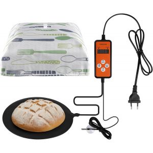 Jexnovashop-Tapis Chauffant Pour Levain &Oslash; 30.5cm, 230v 30w, Avec Thermostat Et Couverture D'isolation Thermique, Plage De R&eacute;glage De Temp&eacute;rature 5-45 &deg;C, Pour Fermentation Du Pain Brassage Artisanal - Neuf
