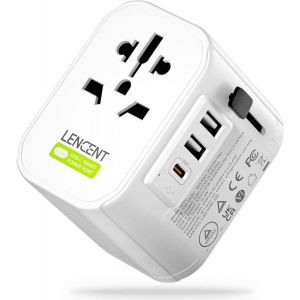 Eryi-Adaptateur De Voyage Universel Avec 2 Usb A Et 1 Usb C, Adapté À Anglaise/Americaine/Europe/Australie/Chine, Prise International Mondial Pour Plus De 200 Pays Prise Électrique Type B/G/I/F/E - Neuf