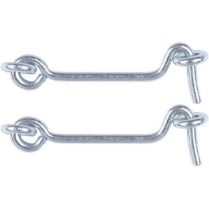ChenQuanSarl-2Pcs Crochet De Cabine Crochet Fermeture Porte Fenêtre Coulissante Oeil Loquet De Porte Verrou Boulon Volets Garage Portail Grange Avec Vis Placage Finition 2.5 Pouce - Neuf