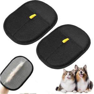 Fchhk-Lot De 2 Gants D'épilation D'animaux - Double Face - Gants Magnétiques Réutilisables Pour Chien, Chat, Canapé, Tapis, Vêtements - Neuf