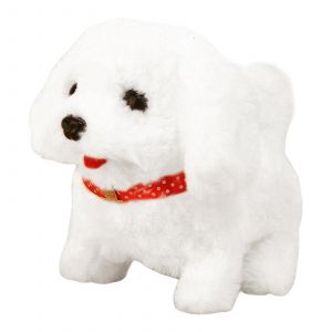 Peluche &eacute;lectrique pour gar&ccedil;on et lapin-Chien Blanc - Neuf