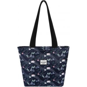 ERSHI-Mode Femme Sac à Bandoulière avec Zip Grande Capacité Sac D'épaule Imperméable Léger Sac Fourre-Tout Loisir Sac à Provisions[4 - Neuf