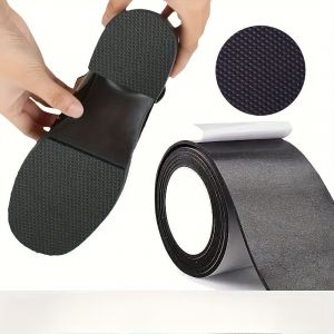 Noir Longueur 1m* 80 Mm De Largeur1 Rouleau De Ruban Adhésif Pour Réparation De Semelles De Chaussures - Matériau Eva Durable, Antidérapant & Réducteur De Bruit, Idéal Pour Talons Hauts & Chaussures De Sport, Inodore - Neuf