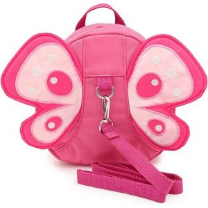CHECARZHN--NO1-Sac À Dos Enfant Fille, Sac À Dos Papillon Rose Mignon Anti-Enfant Perdu Pour Les Filles - Neuf