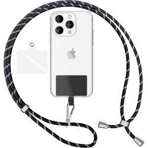 Tianyi-Lani&egrave;re Universelle Color&eacute; Pour Telephone Portable, Cordon Tour De Cou Pour Smartphone, Porte Clef Chaine R&eacute;glable Avec Crochet M&eacute;tallique E Carte, Sangle Pour &Eacute;paule, Couleur:Noir Blanc Zebra - Neuf