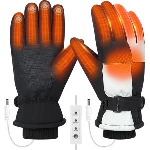 Jgd-Gants Chauffants Usb Pour Homme Et Femme - Coupe-Vent - Imperm&eacute;ables - Chauffants Thermiques - Gants D'hiver Pour &Eacute;cran Tactile - Pour Moto, Cyclisme, &Eacute;quitation, Chasse, Ski - Moufles De Neige - Neuf