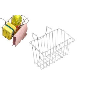 Porte-&Eacute;ponge D'&eacute;vier En Acier Inoxydable Avec Panier D'&eacute;gouttage Et Porte-Serviettes - Neuf