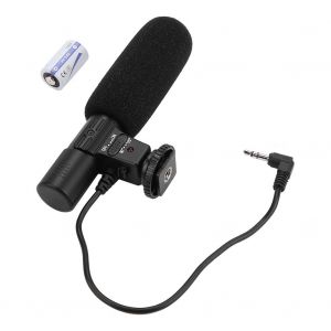 Microphone stereo pour camera d'enregistrement video numerique DV 3,5 mm Mcoplus MIC-01 - Neuf