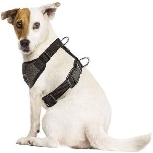Eryi-Harnais Pour Chien, Harnais De Gilet De Voiture Pour Chien Harnais En Tissu De Maille Respirant Multifonction Réglable À Double Anneau Pour Chat Chiot Road Trip Promenades Quotidiennes - Neuf