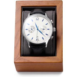 Kal-Vitrine Présentoir À Montres En Bois Massif Carré Individuel(7 X 9,5 X 4,8 Cm,Gris Foncé) - Neuf