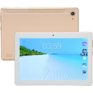 CHECARZHN--NO1-Tablette Android 10 8 Pouces, Tablette 4G Lte Pour Enfants, Cpu Octa Core, 6Gb Ram 128Gb Rom, Écran Tactile Fhd, Appareil Photo 5Mp+8Mp, Wifi 2.4G/5G, Bluetooth, Batterie 6000Mah (Or) - Neuf