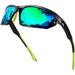 Lunettes De Soleil De Sport Pour Hommes Polaris&eacute;es : Protection Uv Miroir Lunettes De Sport Pour Hommes Baseball Cyclisme Conduite P&ecirc;che Golf Moto Course[Z1901] - Neuf