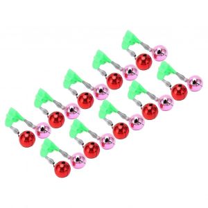 202410 Pcs Canne À Pêche Alarme Double Alerte Cloches Cloches De Pêche Clips Avec 2 Trous De Tailles Différentes Pour La Pêche De Nuit - Neuf