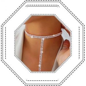 Kales-Boho Crystal Layered Collier Or Strass &Eacute;toile Et Lune Colliers Ras Du Cou Opale Pendentif Cha&icirc;ne Pour Femmes Et Filles - Neuf