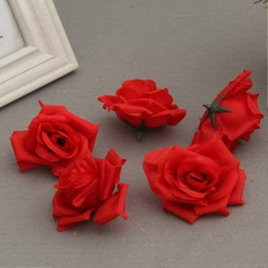 50Pcs Faux Soie Artificielle Rose Ttes Multicolore Mariage Fleur De Soie Fausse Rose 2025 - Neuf