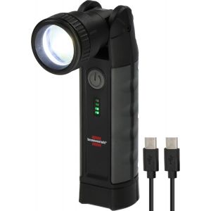 Lampe De Poche Led Professionnelle Tl 1000 Acw (Lampe De Travail 1000 Lm Avec Durée D'Éclairage Max. 12 H, Aimant, Batterie Remplaçable, Chargement Sans Fil, Câble Usb C) - Neuf