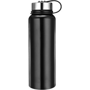 Letnerny-Bouteille D'eau Isotherme En Acier Inoxydable 1,5 L Noir R&eacute;utilisable Bouteille Isotherme Pour Sport| Gym| Voyage| Cadeau No&euml;l Pour Hommes Et Femmes - Neuf
