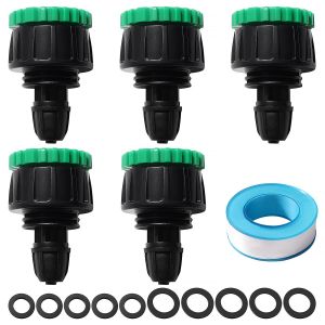 5 Pi&iquest;&iquest;ces G1/2 G3/4 &iquest;&iquest; 4/7 mm Adaptateur de Micro Irrigation, Micro Irrigation Raccord Rapide Convient, Raccords D'irrigation pour l'agriculture, avec Boucle Verrouillage, pour Pelouses - Neuf