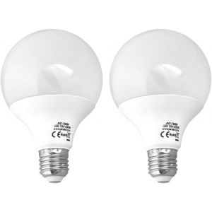 Lot De 2 Ampoule Globe Led, G95 E27, 15w (Équivalent 120w Halogène) Lumière Blanc Neutre 4200k, 1500 Lumens, Cri ?80, Non Dimmable[Amp747442] - Neuf