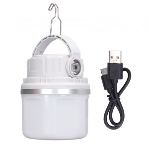 Hjlian Lampe De Camping Led Portable A 360¡Ã, Lumiere Douce Et Uniforme, Lampe D'urgence Pour Randonnee En Plein Air, Gris - Neuf