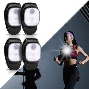 Lumières De Course À Clip, 4 Pièces Lampe Frontale Led Rechargeable Usb, Lampe De Course Avec 4 Modes D'éclairage, Lampe De Sécurité Avec Clip Pour Le Camping Sports Extérieur Running Enfant - Neuf