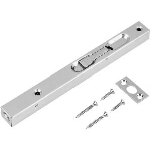 Serrure de porte en Acier Inoxydable 304 Chasse de Serrure de Porte de Sécurité à Levier de Verrouillage de Porte, Pêne¿10inch¿ - Neuf
