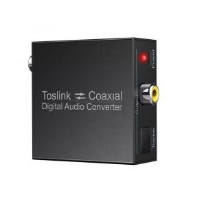 meimie-Audio Convertisseur Numérique Spdif Optique Coaxial Toslink Vers Numérique Spdif Optique Coaxial Toslink Adaptateur Bidirectiontionnel Noir - Neuf