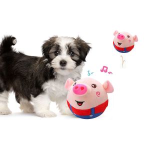 Lot De 2 Balles Rebondissantes Interactives En Peluche Pour Chien, Avec Sons Et Chargement Usb - Neuf