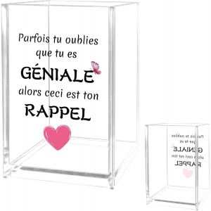 Kalanka-Cadeau Femme Idee Cadeau Anniversaire Femme Porte Crayons En Acrylique Personnalisé Inspiration Cadeaux Pour Meilleure Amie Fille Soeur Filleule Atsem Collegue Copine Maitresse Aesh Merci Cad - Neuf