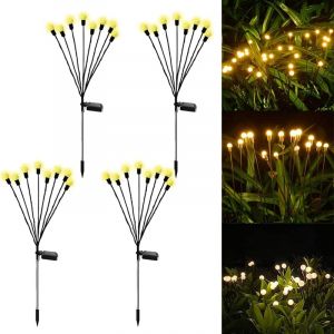 Pcs Lumi&egrave;res De Jardin Solaires D&eacute;coratives, Lucioles De Lampe Solaire D'ext&eacute;rieur &Agrave; 8 Led, Charge Solaire, D&eacute;corations De Jardin, Patio &Eacute;tanche, Lumi&egrave;re De Pelouse Et De Jardin - Neuf