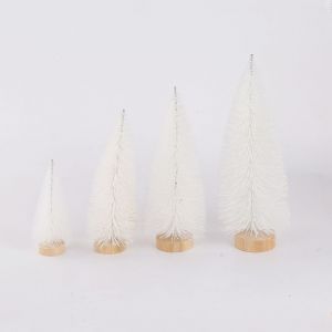 4 pi&egrave;ces d&eacute;corations de No&euml;l de No&euml;l set de table pin pin blanc sa - Neuf