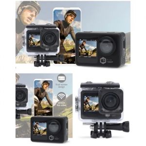 Cam&eacute;ra sport wifi Type GOPRO 12 MPixel + Support &Eacute;tanche Haute qualit&eacute; - Double &eacute;cran 1080p@30fps - Neuf