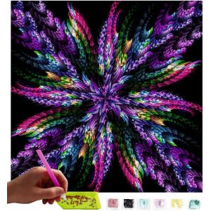 Ayuhr-Diamond Painting Mosaïque Diy 5d Set | Fleur | Broderie | Point De Croix | Peinture Diamant Par Numéros | Home Décor Mural | Peinture Décoration | Arts Craft - Neuf