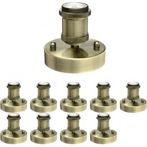 Kal-10 Pièces Plafonnier/Douille De Lampe Retra, Doré Mat, 1x E27 Max. 60w - Neuf