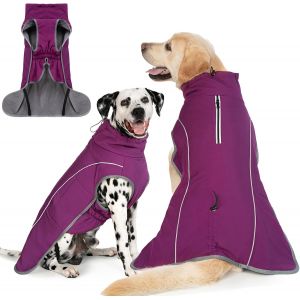 Jgd-Manteau Chien Imperm&eacute;able Chauds Veste Pour Chien Doubl&eacute; Polaire Manteaux Imperm&eacute;ables Pour Chiens R&eacute;fl&eacute;chissant Avec Fermeture &Eacute;clair R&eacute;glable Manteaux D'hiver Pour Petit Moyen Grand Chiens - Neuf