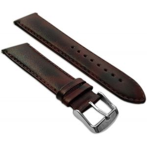 Kal-Bracelet De Montre En Cuir De Veau Véritable Anglais Rembourré Avec Boucle En Acier Inoxydable (25) - Neuf