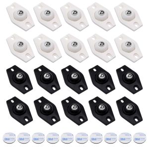 Chenquansarl-20 Pièces Roulettes Pivotantes Auto-Adhésives, Mini Transfert Roulettes De Meubles À 360 Degrés, Silencieuses, Pour Appareils De Cuisine Poubelles Boîte De Rangement Inférieure Poubelle - Neuf