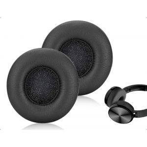 2 pièces de Coussinets d'oreille de Rechange, Rembourrage de Casque en Cuir,Compatible avec Sony Les écouteurs(Rond, diamètre 70 mm, Noir) - Neuf