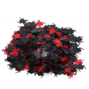 Confettis de fête d'Halloween Vacances décoratifs 60g PVC confettis (araignée noire + araignée rouge) - Neuf