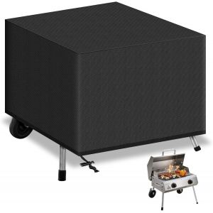 PATB-Housse de Barbecue Bâche de Protection BBQ Extérieur Housse de Protection à Gaz, 210D Oxford étanche Anti-UV Cordons Réglables Housses de Protection Barbecue pour Grils de Taille 62*62*28cm - Neuf